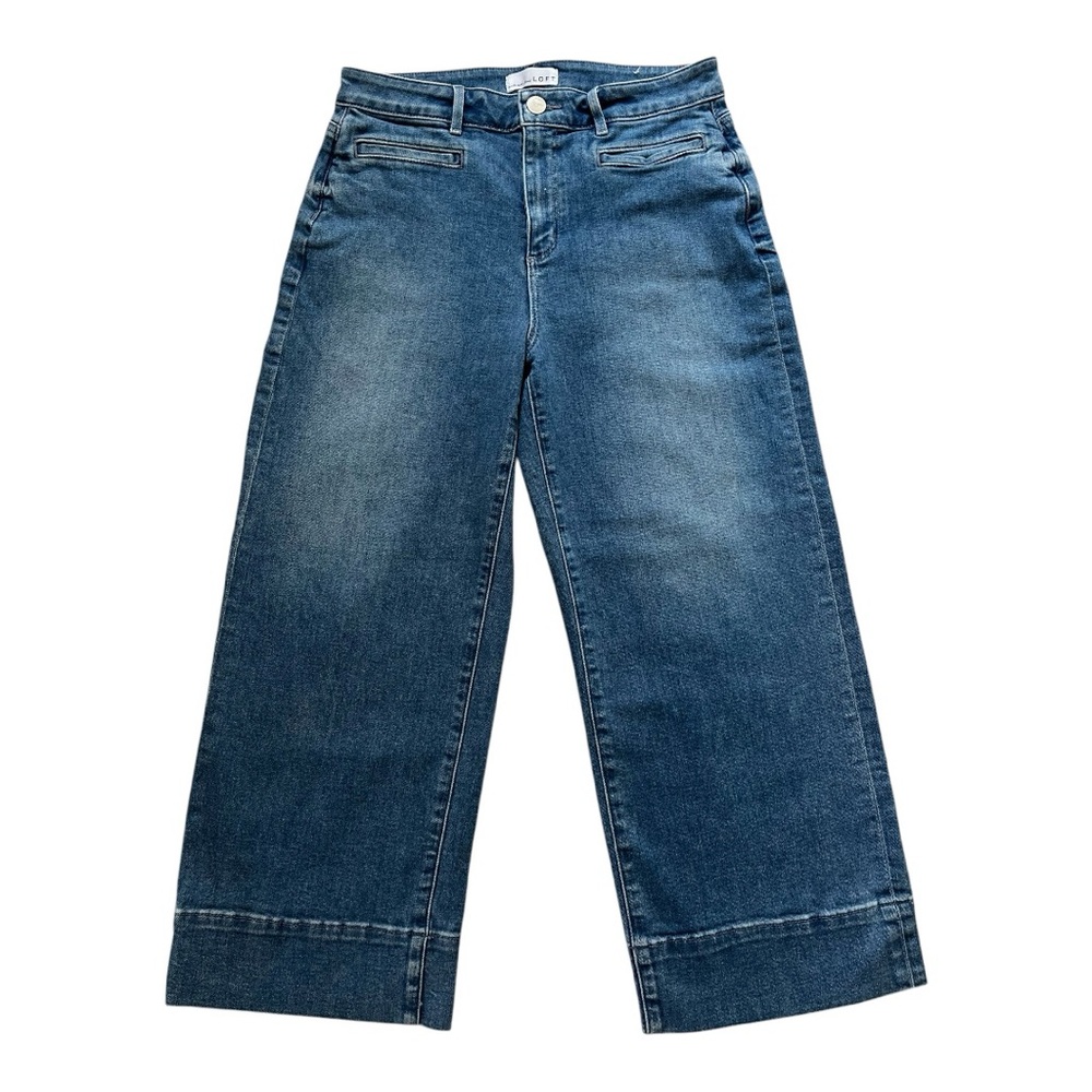 LOFT High Waist Wide Leg Crop Women's Blue Jeans Size 8 / 29